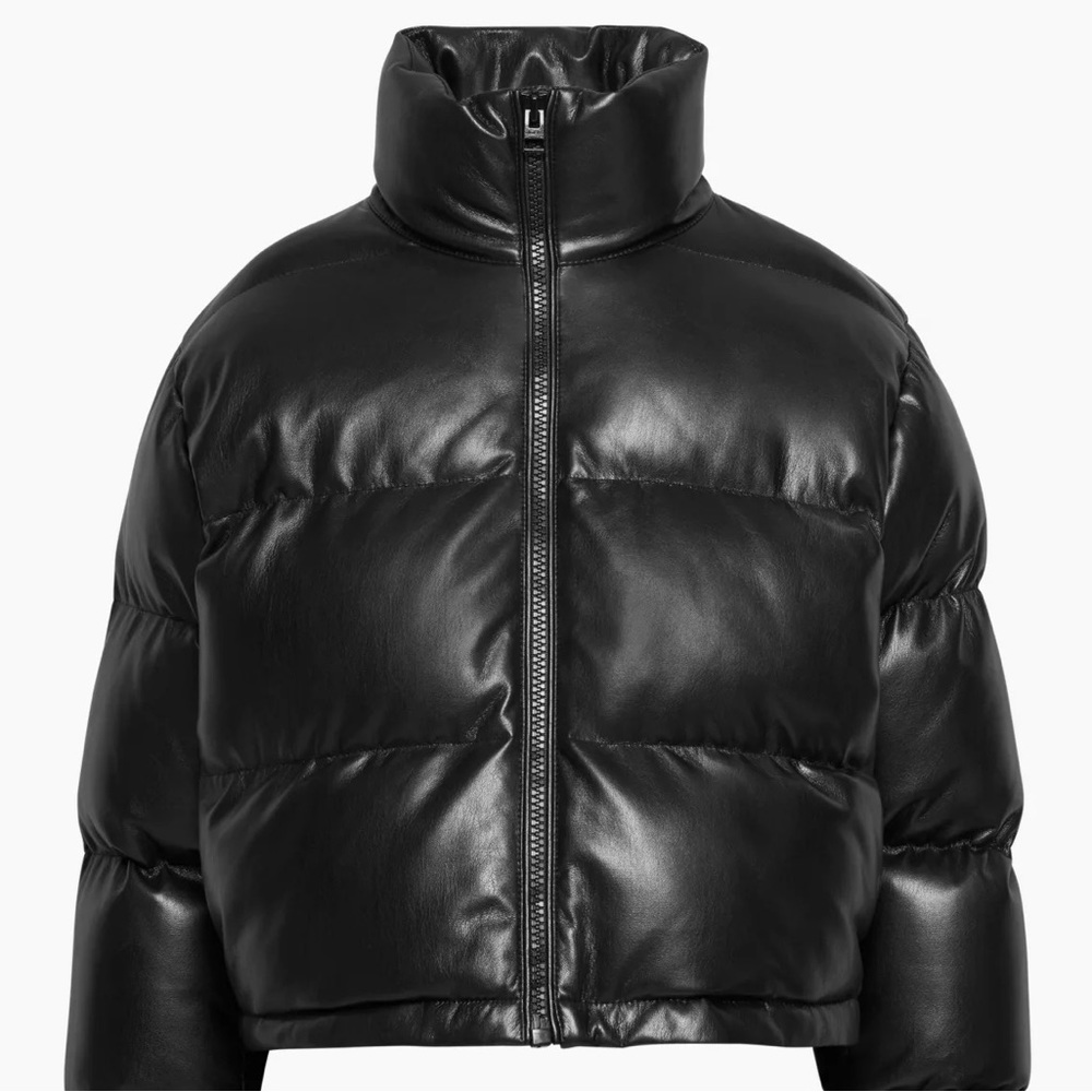 Aritzia Wilfred Leather puffer jacket Small